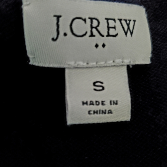 J Crew Factory Eyelet Sleeve Sweater, Navy, Size S - Picture 4 of 6